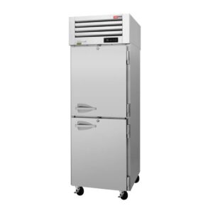 Turbo Air PRO-26-2R-PT-N One Section Pass-Thru Refrigerator w/ 4 Solid Half Doors, Top Mount, Stainless Steel, 27 cu. ft.
