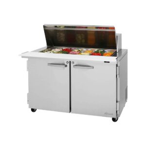 Turbo Air PST-48-18-N 48″ Mega Top Sandwich/Salad Prep Table w/ 2 Doors, 18 Pans