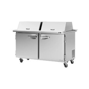 Turbo Air PST-60-24-N-DS 60″ Mega Top Sandwich/Salad Prep Table w/ 2 Doors, 24 Pans