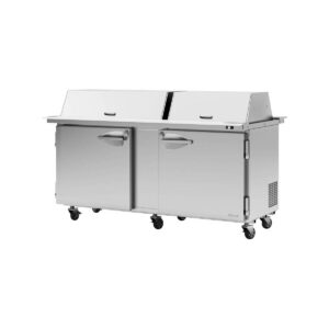 Turbo Air PST-72-30-N-DS 72″ Mega Top Sandwich/Salad Prep Table w/ 2 Doors, 30 Pans