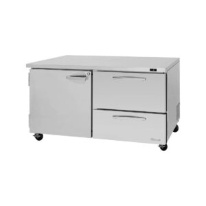Turbo Air PUF-60-D2R(L)-N 60″ 2-Section Undercounter Freezer w/ 2 Drawers & 1 Door, 17 cu. ft.