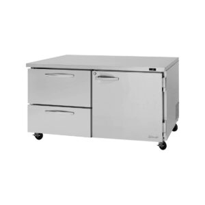 Turbo Air PUF-60-D2R(L)-N 60″ 2-Section Undercounter Freezer w/ 2 Drawers & 1 Door, 17 cu. ft.