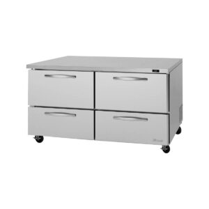 Turbo Air PUR-60-D4-N 60″ 2-Section Undercounter Refrigerator w/ 4 Drawers, 17 cu. ft.