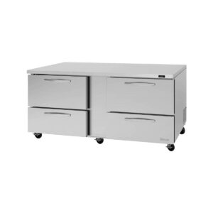 Turbo Air PUR-72-D4-N 72″ 2-Section Undercounter Refrigerator w/ 4 Drawers, 18.8 cu. ft.