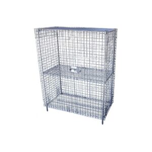 Serv-Ware SC48SL-CWP Stationary Chrome Wire Security Unit, 48″ x 25-5/8″ x 69-3/8″