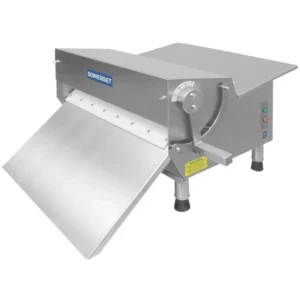 Somerset CDR-600F Countertop Single Pass Dough Sheeter with Tray, 30″ Synthetic Rollers, Side Operation, 3/4 Hp