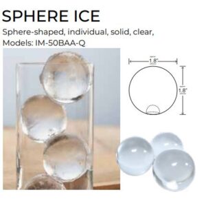 Hoshizaki IM-50BAA-Q 24 3/4″W Undercounter Ice Sphere Machine – 50 lbs/day, Air Cooled
