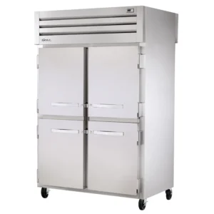 True STA2RPT-4HS-2G-HC 52 3/5″ Two Section Pass Thru Refrigerator, (2) Glass Doors, (4) Solid Doors, Left/Right Hinge, 115v