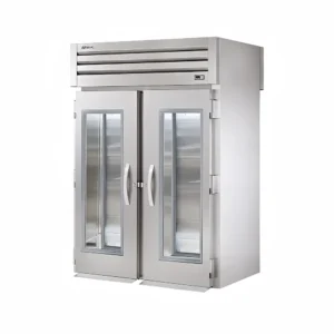 True STA2RRT-2G-2S 68″ Two Section Roll Thru Refrigerator, (4) Left/Right Hinge Glass Doors, 115v