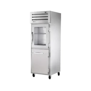 True STG1R-1HG/1HS-HC 27 1/2″ One Section Reach In Refrigerator, (1) Glass Door, (1) Solid Door, Right Hinge, 115v