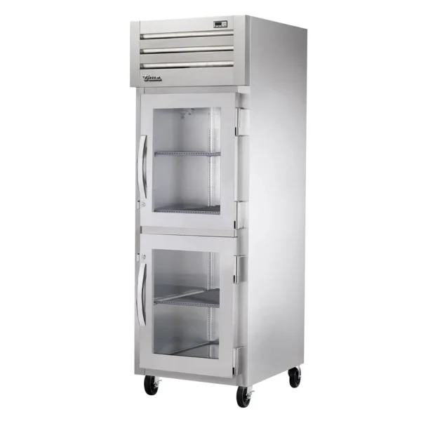 True STG1R-2HG-HC 27 1/2" One Section Reach In Refrigerator, (2) Right Hinge Glass Doors, 115v