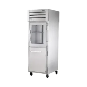 True STG1RPT-1HG/1HS-1S-HC 27 1/4″ One Section Pass Thru Refrigerator, (1) Glass Door, (2) Solid Doors, Right Hinge, 115v