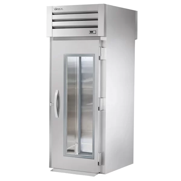 True STG1RRT-1G-1S 35" One Section Roll Thru Refrigerator, (2) Right Hinge Glass Door, 115v