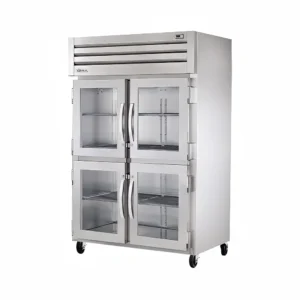 True STG2R-4HG-HC 52 3/5″ Two Section Reach In Refrigerator, (4) Left/Right Hinge Glass Doors, 115v
