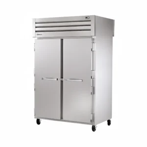 True STG2RPT-2S-2S-HC 52 3/5″ Two Section Pass Thru Refrigerator, (4) Left/Right Hinge Solid Doors, 115v