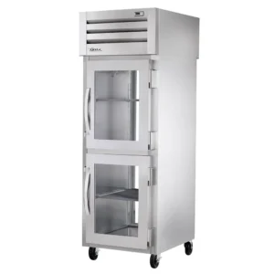 True STR1R-2HG-HC 27 1/2″ One Section Reach In Refrigerator, (2) Right Hinge Glass Door, 115v