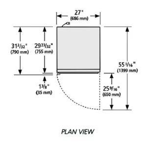 True T-23-1-G-1-HC~FGD01 27″ One Section Reach In Refrigerator, (1) Glass Door, (1) Solid Door, Right Hinge, 115v