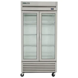 True T-35G-HC~FGD01 39 3/5″ Two Section Reach In Refrigerator, (2) Left/Right Hinge Glass Doors, 115v