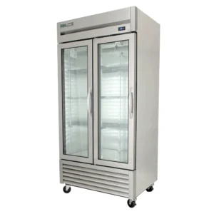 True T-35G-HC~FGD01 40″ Two Section Reach In Refrigerator, (2) Left Hinge Glass Doors, 115v