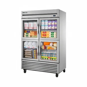 True T-49G-4-HC~FGD01 54 1/10″ Two Section Reach In Refrigerator, (4) Left/Right Hinge Glass Doors, 115v