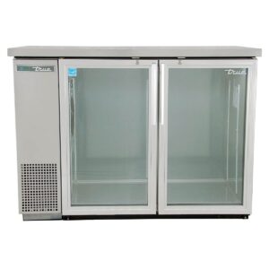True TBB-24-48G-S-HC-LD 49″ Two Glass Swinging Door Stainless Steel Back Bar Cooler w/ LED