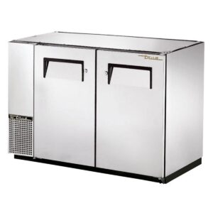 True TBB-24GAL-48-S-HC 47″ 2 Solid Swing Door Galvanized Top Stainless Steel Back Bar Cooler