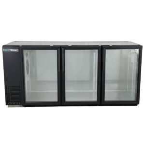 True TBB-24GAL-72G-HC-LD 71″ 3 Glass Swing Door Galvanized Top Back Bar Cooler with LED