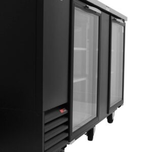 Turbo Air TBB-3SGD-N 69″ Two Section Back Bar Cooler with Glass Door, 23 cu. ft.
