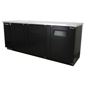 True TBB-4-HC 90″ Three Solid Swing Door Back Bar Cooler with Hydrocarbon Refrigerant