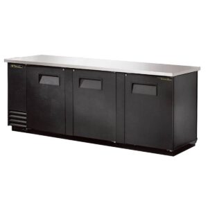 True TBB-4PT 90″ 3 Solid Swing Door Pass-Thru Back Bar Cooler