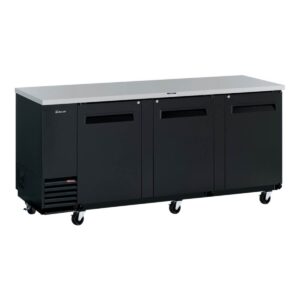 Turbo Air TBB-4SBD-N 90″ Three Section Back Bar Cooler with Solid Door, 36.47 cu. ft.