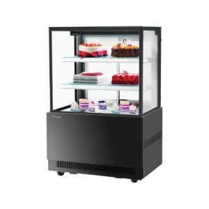 Turbo Air TBP36-54NN-W(B) 35″ Refrigerated Bakery Display Case, Self-Contained Straight Glass Full Service with 2 Shelves, 1/3 HP