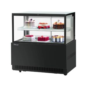 Turbo Air TBP48-46FN-W(B) 47″ Refrigerated Bakery Display Case, Self-Contained Straight Glass Full Service with 1 Shelf, 3/4 HP