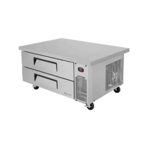 Turbo Air TCBE-48SDR-E-N 53″ 2 Drawers Refrigerated Chef Base, Flat Top, 7.5 cu. ft.