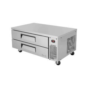 Turbo Air TCBE-52SDR-N 52″ 2 Drawers Refrigerated Chef Base, Flat Top, 9 cu. ft.