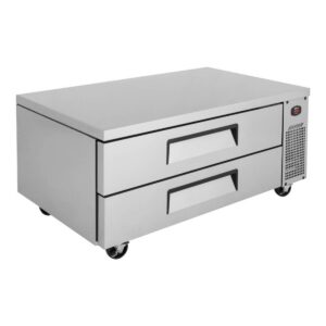 Turbo Air TCBE-52SDR-N 52″ 2 Drawers Refrigerated Chef Base, Flat Top, 9 cu. ft.