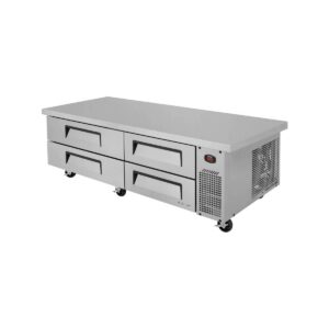 Turbo Air TCBE-72SDR-E-N 78″ 4 Drawers Refrigerated Chef Base, Flat Top, 12.6 cu. ft.
