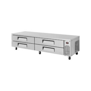 Turbo Air TCBE-96SDR-N 96″ 4 Drawers Refrigerated Chef Base, Flat Top, 18.6 cu. ft.