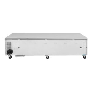 Turbo Air TCBE-96SDR-N 96″ 4 Drawers Refrigerated Chef Base, Flat Top, 18.6 cu. ft.