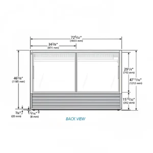 True TCGG-72-S-HC-LD 72-1/4″ Full Service Deli Case w/ Curved Glass – (3) Levels, 115v