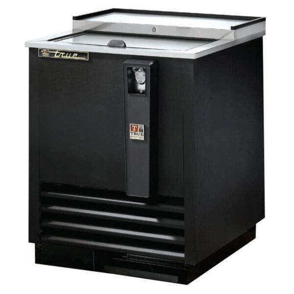 True TD-24-7-HC 24" Solid Slide Lid Deep Well Horizontal Bottle Cooler with Hydrocarbon