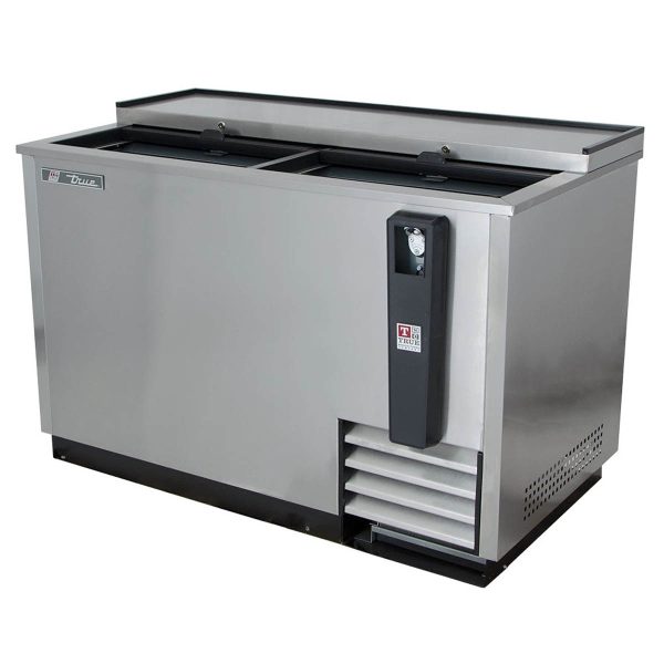 True TD-50-18-S-HC 49" Solid Slide Lid Stainless Steel Deep Well Horizontal Bottle Cooler
