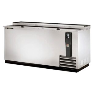 True TD-65-24-S-HC 64″ Solid Slide Lid Stainless Steel Deep Well Horizontal Bottle Cooler