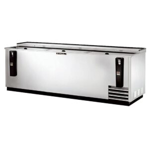 True TD-95-38-S-HC 95″ Solid Slide Lid Stainless Steel Deep Well Horizontal Bottle Cooler