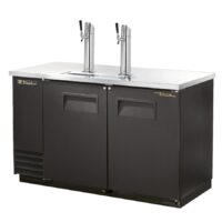 True TDD-2-HC 58" Solid Swing Door Direct Draw Beer Dispenser with 2 Taps & 2 Keg Capacity
