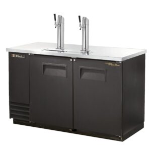 True TDD-2-HC 58″ Solid Swing Door Direct Draw Beer Dispenser with 2 Taps & 2 Keg Capacity