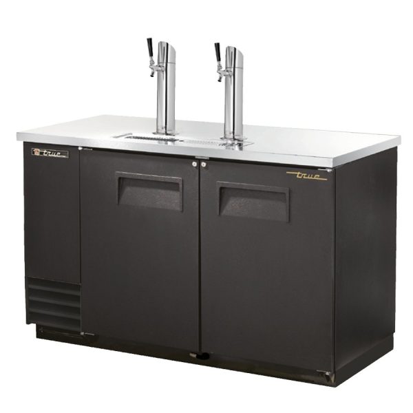 True TDD-2-HC 58" Solid Swing Door Direct Draw Beer Dispenser with 2 Taps & 2 Keg Capacity