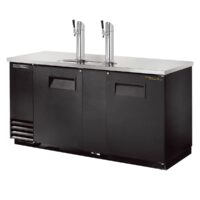 True TDD-3-HC 69" Solid Swing Door Direct Draw Beer Dispenser with 2 Taps & 3 Keg Capacity