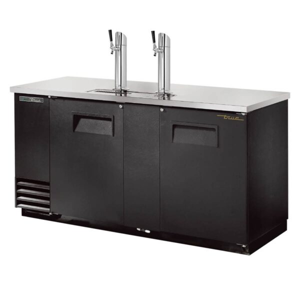 True TDD-3-HC 69" Solid Swing Door Direct Draw Beer Dispenser with 2 Taps & 3 Keg Capacity