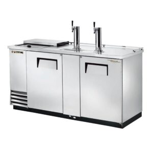 True TDD-3CT-S-HC 69″ Solid Door Direct Draw Beer Dispenser with 2 Taps & 3 Keg Capacity